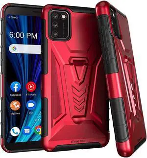 TCL A3X 6.0" (2021) Rome Tech Dual-Layer Holster Case - Red