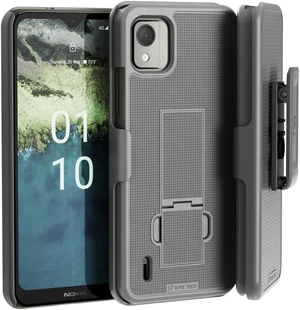 Nokia C110 (2023) Rome Tech Shell Holster Combo Case - Black Nokia C110 (2023) Rome Tech Shell Holster Combo Case - Black