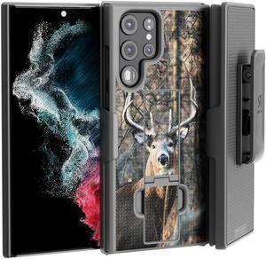 Samsung Galaxy S23 Ultra 6.8" (2022) Rome Tech Shell Holster Combo Case - Camo Deer