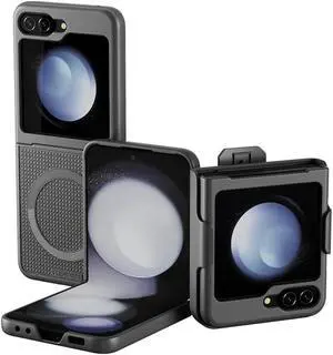 Samsung Galaxy Z Flip5 (2023) Rome Tech Shell Holster Combo Case w/Magsafe - Black (Dots)