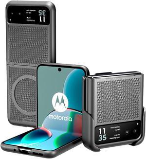 Motorola Razr (2023) Rome Tech Shell Holster Combo Case w/Magsafe - Black (Dots)