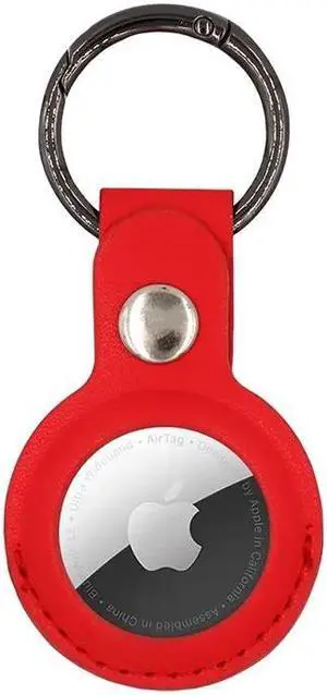 Leather Fob Case with Single Hole for AirTag
