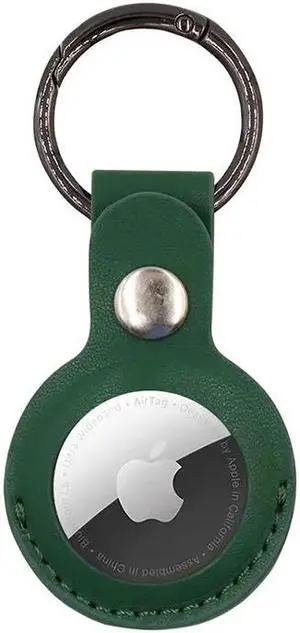 Leather Fob Case with Single Hole for AirTag