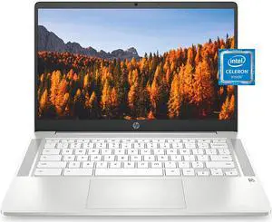 HP Chromebook 14A-NA0023NR, Intel Celeron N4120, 4GB RAM 32GB eMMC 14" HD, White