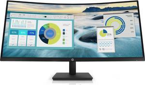 HP P34HC G4 34" WQHD Curved Desktop Monitor 60Hz VESA Integrated Speaker, Black