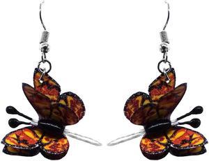 3D Butterfly Fluttering Animal Dangle Earrings - Womens Fashion Handmade Jewelry Boho Accessories