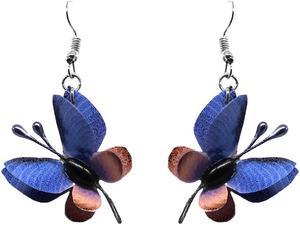 3D Butterfly Fluttering Animal Dangle Earrings - Womens Fashion Handmade Jewelry Boho Accessories