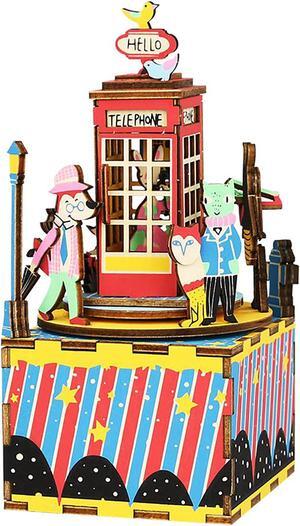 DIY 3D Music Box Puzzle - Phone Booth - 71pcs