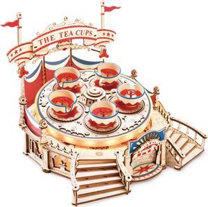 DIY 3D Electro Mechanical Puzzle - Tilt-A-Whirl Tea Cups 280 Pcs