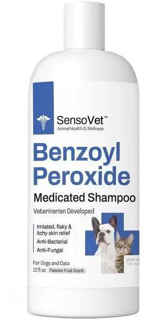 Sensovet Benzoyl Peroxide Shampoo for Dogs & Cats - 12oz