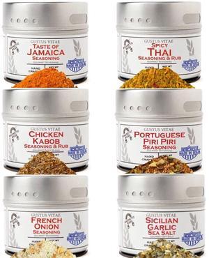 Global Chicken Air Fryer Seasoning Set - Artisanal Spice Blends Six Pack