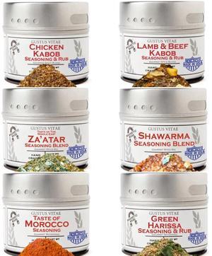 Middle Eastern Seasoning Gift Set - Tastes of The Middle East - Artisanal Spice Blends Six Pack