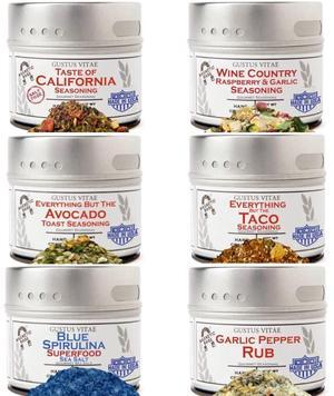 California Seasonings Gift Set - Tastes of California - Artisanal Spice Blends Six Pack