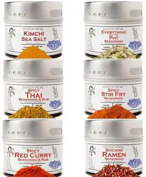 Asian Seasonings Gift Set - Tastes of Asia - Artisanal Spice Blends Six Pack