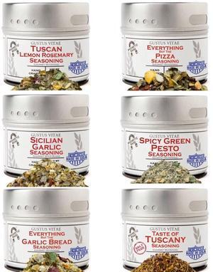 Italian Seasoning Gift Set - Tastes of Italy - Artisanal Spice Blends Six Pack