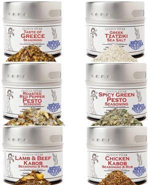 Greek Seasoning Gift Set - Tastes of Greece - Artisanal Spice Blends Six Pack