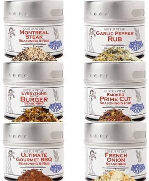 Gourmet BBQ Steak & Beef Seasoning Gift Set - Six Pack