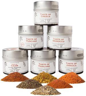 Cuisines of the World Gourmet Seasonings Collection - 6 Tins