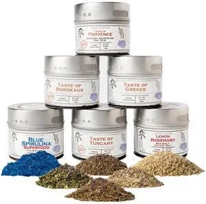 Luxury Gourmet Seasoning and Sea Salt Collection - 6 Tins
