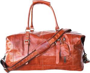 Leather Cow Hide Carry-On Duffle Duffel Weekend Luggage Travel Bag 1830