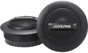 Alpine - S-Series 1" Car Tweeters (Pair) - Black