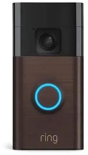 Ring - Smart Wifi Video Doorbell, Battery-Powered, Venetian Bronze