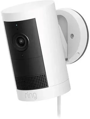 Ring Outdoor Cam Plus, Plug-In, Wide-Angle 2K Video with Ring Vision