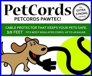 PetCords Heavy Duty, Extra Strength Dog and Cat Cord Protector- Protects Your Pets from Chewing Through Insulated Cables up to 10 ft, for Tough chewers - Unscented, Odorless-HD
