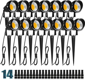 ZUCKEO 10W Low Voltage Landscape Lights LED Landscape Lighting with Connectors, 12V Outdoor Spotlights Yard Garden Pathway Lights, 1000LM Waterproof Warm White Light (14 Pack) ZUCKEO 10W Low Voltage Landscape Lights LED Landscape Lighting with Connectors, 12V Outdoor Spotlights Yard Garden Pathway Lights, 1000LM Waterproof Warm White Light (14 Pack)