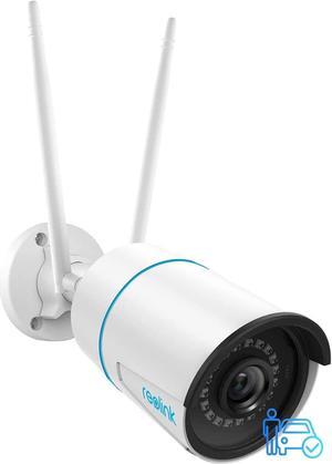 Reolink Plug-in Outdoor WiFi Security Camera, 5MP HD Dual Band Wired Wi-Fi Camera for Home Security-2.4/5 Ghz, Smart Person/Vehicle Alerts, Motion Detection, Night Vision, IP66 Waterproof, RLC-510WA