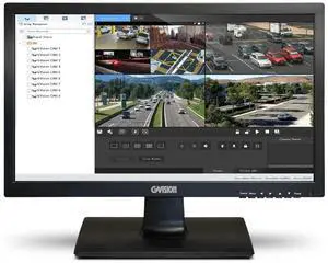 19in CCTV Monitor, Desktop, VGA + HDMI + BNC In + BNC Out + Stereo Audio In, HD 1920x1080, 300 Nits, 1000:1 Contrast, Speakers (2 x 2W), 100mm VESA, Black