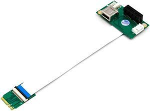 NGFF (M.2)  Key A/E  to PCI-E Express X1+USB Riser Card with High Speed FPC Cable