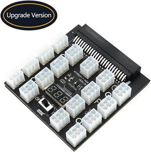 Upgrade Version ATX 17x 6Pin Power Supply Breakout Board Adapter Converter 12V for Ethereum BTC Mining