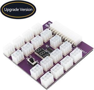 Upgrade Version ATX Power Supply Breakout Board With 17 PCS ATX 6Pin power connector for ETH/BTC Mining