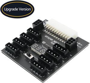 Upgrade Version ATX Power Supply Breakout Board With 4 Pin and 6Pin power connector for CHIA Mining