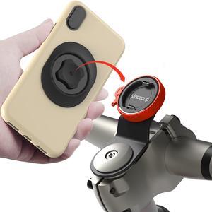 Sincetop Mountain Bike Phone Mount,Bicycle Cell Phone Holder,Universal Aluminum Handlebar Stem Phone Clamp,Cycling Mobile Phone Clip for iPhone Samsung Galaxy Google - Orange