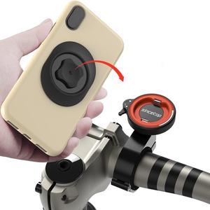 Sincetop Motorcycle Phone Holder with Quick Release,Universal Aluminum Scooter Bracket Ultra-Lock System Riding Clip,MTB Bicycle Cell Phone Handlebar Mount for iPhone Samsung Google - Orange