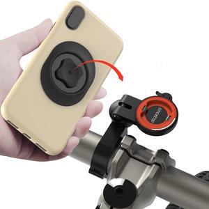 Sincetop Motorcycle Phone Mount with Quick Release,Universal Aluminum Bracket Scooter Riding Clip,MTB Mountain Bike Cell Phone Holder for iPhone Samsung Google - Angle Adjustment Edition