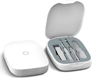 Sourcingbay 4-in-1 Nail Care Set with Storage Case - Stainless Steel Nail Clippers, Cuticle Fork, Ear Pick, and Nail File - Travel Nail Cutter Kit for Men and Women