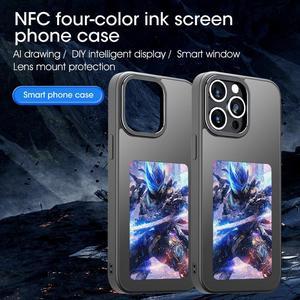 Sourcingbay Smart Ink Screen Phone Case Compatible with iPhone 15 PRO Max Personalize Your Phone Anytime AnywhereBlack