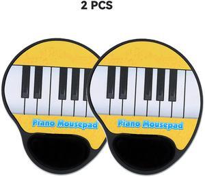 Sourcingbay Piano Keyboard Mouse Pad with Wrist Rest  Interactive Music Mat with Sound Keys  Fun Gift for Musicians & Office Desk Accessories  Battery Powered Novelty Toy - 2PCS