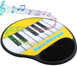Sourcingbay Piano Keyboard Mouse Pad with Wrist Rest  Interactive Music Mat with Sound Keys  Fun Gift for Musicians & Office Desk Accessories  Battery Powered Novelty Toy