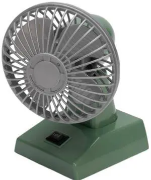 Sourcingbay Retro 4 Inch Desk Fan  USB & Battery Powered Mini Oscillating Cooling Fan with 2 Speeds, Portable for Home Office Dorm Pets, Vintage Green Gift