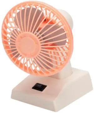 Sourcingbay Small Desk Fan  USB and Battery Operated 4 inch Mini Fan with 2 Speeds and Oscillating Head, Portable Cooling Table Fan for Home Office Dorm Pets, Retro Green Gift Fan