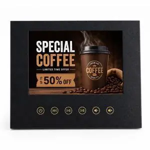 Sourcingbay 7" Video Greeting Card Player, Black Faux Leather Digital Frame for Gifts Sourcingbay 7" Video Greeting Card Player, Black Faux Leather Digital Frame for Gifts