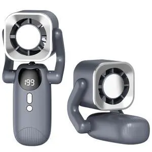 Sourcingbay Portable Handheld Fan with Ice Cooling Plate, 4000mAh Rechargeable USB-C Personal Fan, 5 Speed Foldable Mini Fan with LED Flashlight and Lanyard for Travel Outdoor Office Cycling, Gray Sourcingbay Portable Handheld Fan with Ice Cooling Plate, 4000mAh Rechargeable USB-C Personal Fan, 5 Speed Foldable Mini Fan with LED Flashlight and Lanyard for Travel Outdoor Office Cycling, Gray