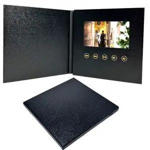 Sourcingbay 4.3" Video Greeting Card, Auto-Play Faux Leather Keepsake Book For Gifts,Black Sourcingbay 4.3" Video Greeting Card, Auto-Play Faux Leather Keepsake Book For Gifts,Black
