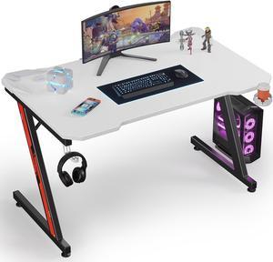 Bestier Gaming Desk 44 LED Lights Ergonomic Table Home Office