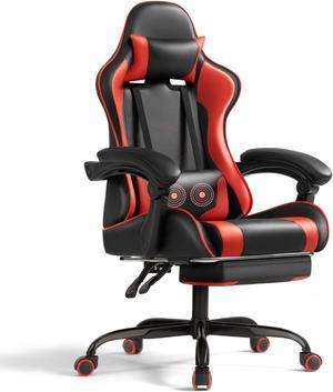 Pretty Double Color Gaming Chair Footrest Retractable Armrest - Dubsnatch