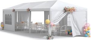 Homall 10' x 30' Outdoor Gazebo Wedding Party Tent Patio Canopy Camping Shelter Pavilion w/Removable Sidewalls Carport Cater BBQ Events